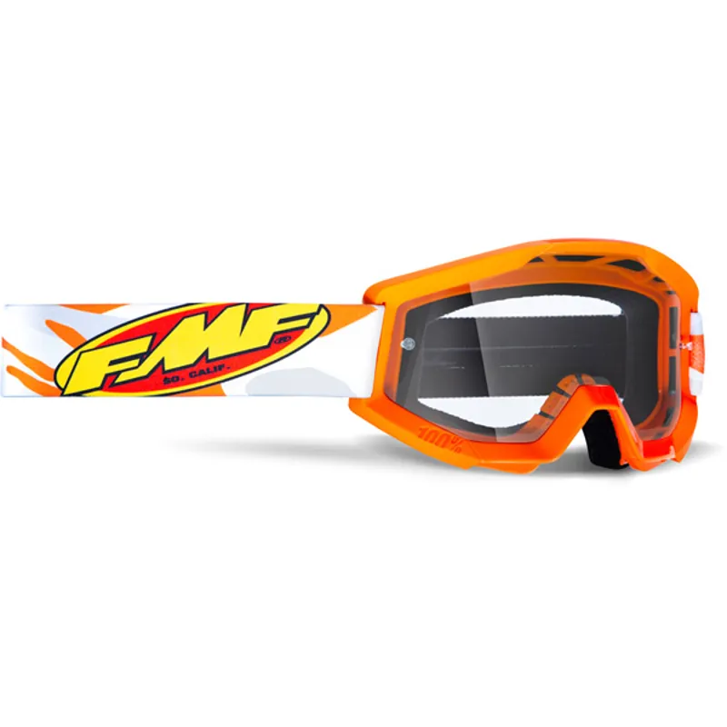 FMF Powercore Youth Clear Lens Goggles in Orange