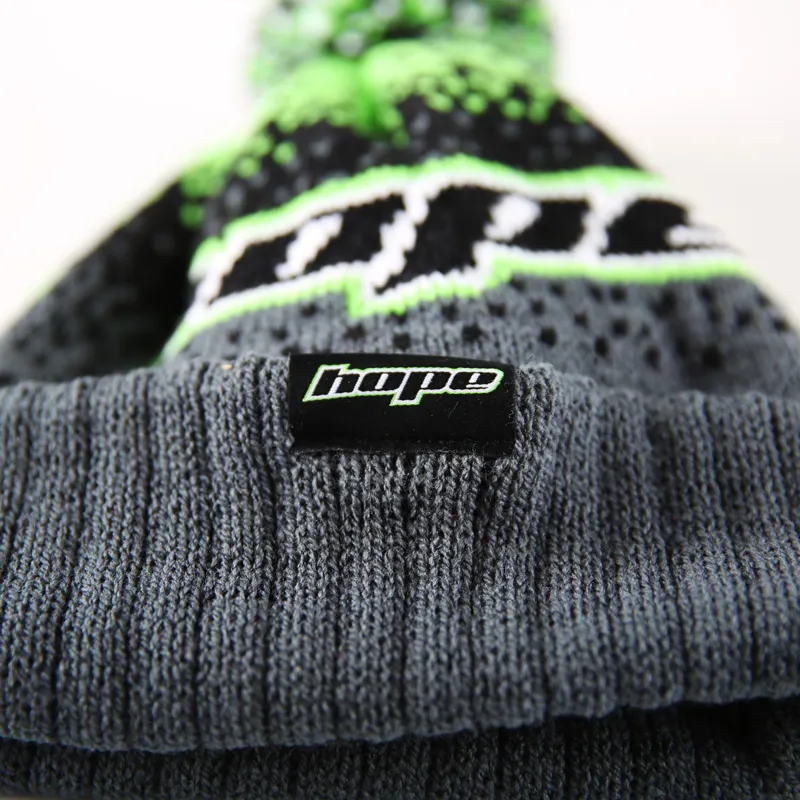 Hope Tech Brand Bobble Hat Green-1